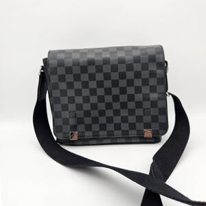 Authentic Louis Vuitton Damier Graphite District PM #4275M